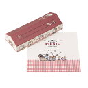 スヌーピー クロス付 ハウスメガネケース (ピクニック日和) メガネケース 眼鏡スタンド本体約H40×W160×D60mm クロス約H145×W145mm 約150g 225020 SNOOPY スヌーピーグッズ ギフト プレゼント おしゃれ かわいい ピーナッツ キャラクター グッズ