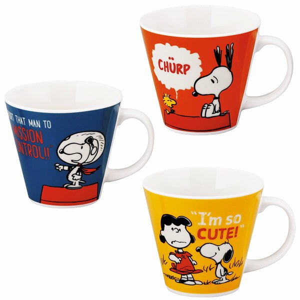 スヌーピー マグ (コミックレトロ) 磁器 日本製 食洗器可 φ95×H85mm(340ml/満水) SN2701-11 SN2702-11 ..