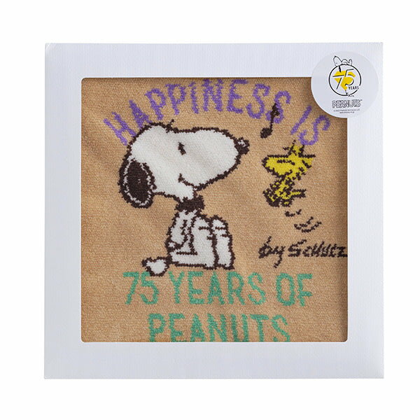 スヌーピー シェニール織ミニタオル (75th music) バス用品 タオル 綿100％ 日本製 綿85％ ポリエステ..