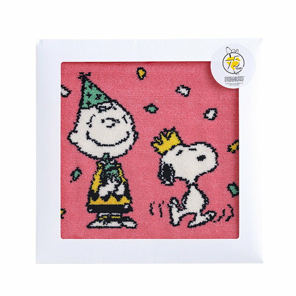 スヌーピー シェニール織ミニタオル (75th Party) バス用品 タオル 綿100％ 日本製 綿85％ ポリエステル15％ 23×23cm XT45286621 SNOOPY スヌーピーグッズ ギフト プレゼント おしゃれ かわいい ピーナッツ キャラクター グッズのサムネイル