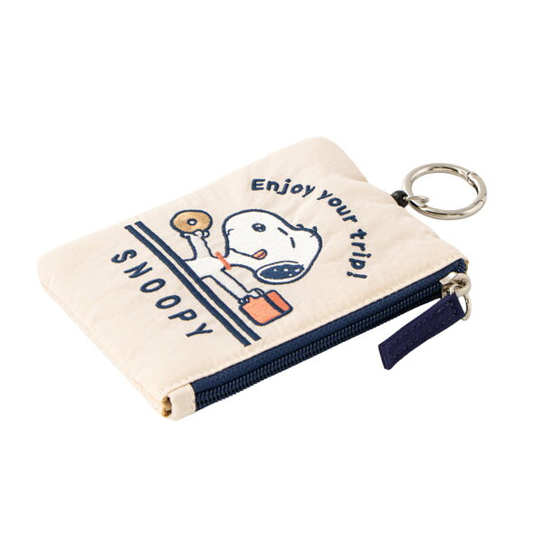 スヌーピー リール付きパスポーチ (enjoy your trip) ケース 財布、キーケース ナ...