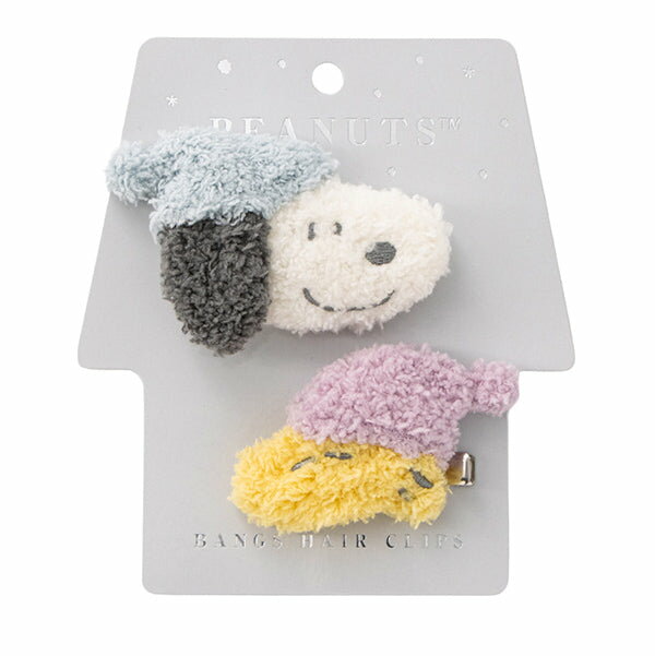 スヌーピー マスコット前髪クリップ (A/リラックスナイトシリーズ) スヌーピーW73×H50×30mm ウッドストックW58×H38×30mm SN38654...