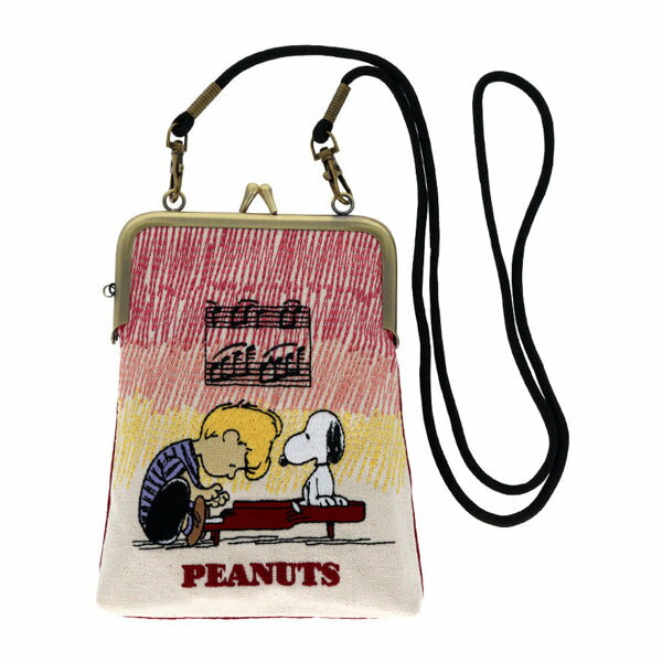 スヌーピー 畳刺繍縦型ペンポーチ がま口 (ピアノ／NewLifeCollection) 文房具・事務用品 ペンケース ..