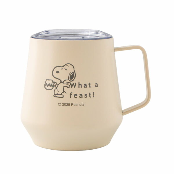 スヌーピー ステンレスマグ (すごいごちそう) キッチン雑貨 約H107×W100×D100mm 約293g 約300ml 227763..