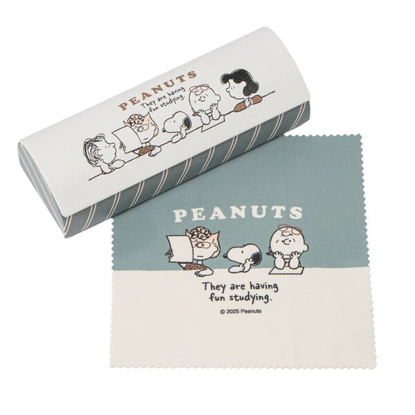 スヌーピー クロス付メガネケース (STUDY PEANUTS)ケース 眼鏡ケース 約H40×W160×D60mm 約110g 228738 SNOOPY スヌーピーグッズ ギフト プレゼント おしゃれ かわいい ピーナッツ キャラクター グッズ