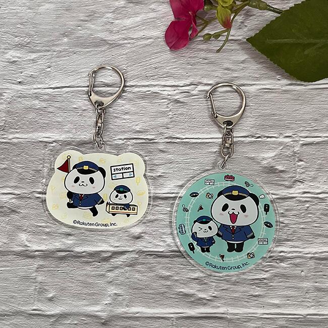 【SALE】お買いものパンダ Station シリーズ アクリルキーホルダー 敬礼！