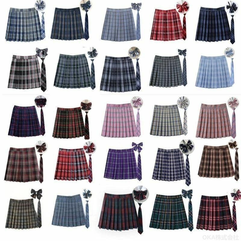 Rakuten - 制服 スカート リボン 大きいサイズ ミニ キッズ セーラー服 コスプレ レディース リボン付き チェック柄 スクール 中学校 中学生 女子高校 女の子 文化祭 発表会