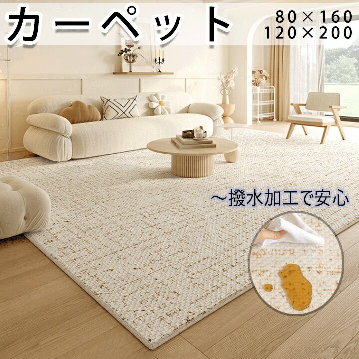 Rakuten - ラグ 洗える 洗えるラグ おしゃれ カーペット対応 北欧 ラグ 撥水 滑り止め ダイニング用 拭ける 撥水加工 撥水カーペット 長方形 リビング インテリア 80*160 120*200