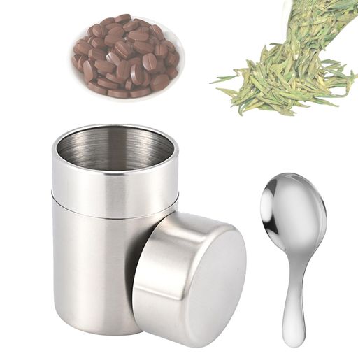 DYNAVERT 茶缶 保存容器 茶筒 大容量 ステンレス 二重蓋 茶さじ付き 密閉性 光遮断 防湿 鮮度を保つ 香り長持ち 茶葉 コーヒー 保存用