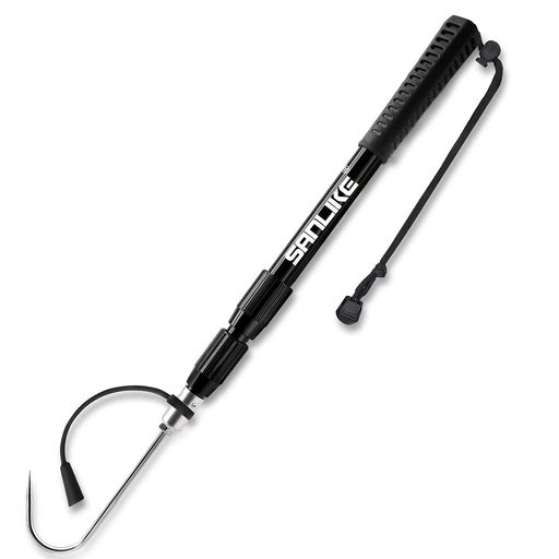 型番:SC-129-XS/S/M、よりよい頑丈、耐久性がアップ!大物を引っかけたり、魚を絞めたりするのに最適なギャフです。規格:スライド式伸縮ポール・ギャフ先端は脱着できます。 材質:ガラス繊維シャフト、ステンレスフック、ゴムハンドル(滑りにくく、手触りが快適で、長く握るのは疲れません。) 3サイズ(120cm・236cm・310cm)から選択可能、釣りスタイルやフィールドに合わせて、その場で最適な長さをお選びいただけます、多段階調整可能のスライド式ハンドギャフ、お客様が好きな位置で固定できるので、最適な長さで作業ができす。 デザイン:本体には針先を保護する安全キャップを装備し、さらに落下防止用のストラップも付属しているため、安心してお使いいただけます。 大物を引っかけたり、魚を絞めたりするのに最適なギャフです。船・ボート・磯・波止での大物ランディングに必須のアイテム釣り道具。ご注意:すべてのフックは弊店で別売りあります。