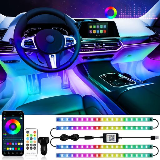 DUOFU365 車用LEDテープライト フットライト車 アンビエントライト 足下照明 フル...