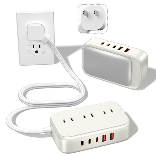 多機能充電対応:AC 3口 (2500W)+USB-C 3口 (単口 65W PD)+USB-A 2口で、最大8台の機器を同時充電可能となります。 八重の保護機能がつき:PSE 認証+八重保護システム(過電圧等の保護)で使用しながら、キミの大切なデバイスを保護いたします。 使いやすい細部:扁平プラグでコンセントスペース節約、双色呼吸灯で充電状態を視認できます。 持ち運びに便利:スマホ並みのコンパクトサイズで、出張・旅行・デスク整理に最適となります。シンプルでも高級感あり、雰囲気を損なうことなく、デザイン性をさらに引き立てます。 高い互換性:充電コードがあれば、約96%の機器に対応し、ノート PC・スマホ・タブレットなど幅広く充電可能です。