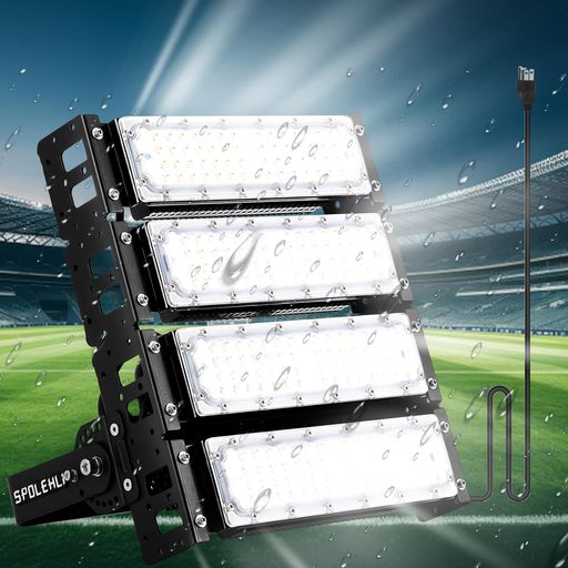 【Spolehli】 LED投光器 200W 作業灯 【IP66防水 自動点灯 光センサー付き PSE認証】 フラッドライト 32000lm高輝度 超明るい 防塵 壁・地面・天井 放熱 ワークライト 屋内外兼用
