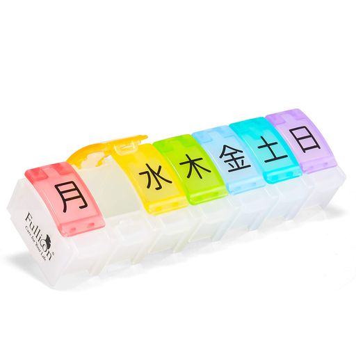 🍀【製品仕様】サイズ:16.8 x 5.2 x 3cm。重さ:70g 🍀【1週間 1日1回】見やすい曜日マークで、必要な薬をすぐに探し出せます。 🍀【ワンタッチで開け閉めできる】関節炎やお年寄りに優しいワンタッチのデザインです。 🍀【小さくて携帯便利】手で持てる丁度いい大きさで、持ち運ぶ時に便利です。一日中に色々な薬を飲むとき、もう複数のピルケースを持ち歩かなくても大丈夫です。 🍀【プレミアム印刷】表面の文字やマークが落ちないよう、高品質なスクリーン印刷インキを採用し、出荷する前にインクの接着力ができているかどうかを厳しくテストします。従って、文字がなくなったり、間違えて薬を飲んだりようなことをもう心配ありません。 🍀【BPAフリー】赤ちゃんのおしゃぶりにも使用されている環境に優しい安全食品用プラスチックを採用してます。無味無臭で耐久性がいいです。あなたの大切な薬をより安全安心に保護されます。