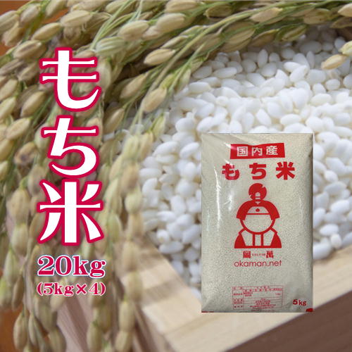 もち米 20kg (5kg×4袋) 岡山県産 複数原料米 送料無料のサムネイル