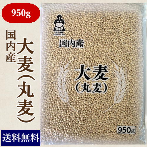 国内産 大麦(丸麦) 950g チャック付 