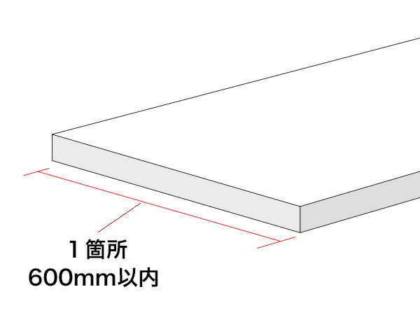 カラーボード「板厚9mm用」【カット面テープ処理】　600mm以内（1箇所）