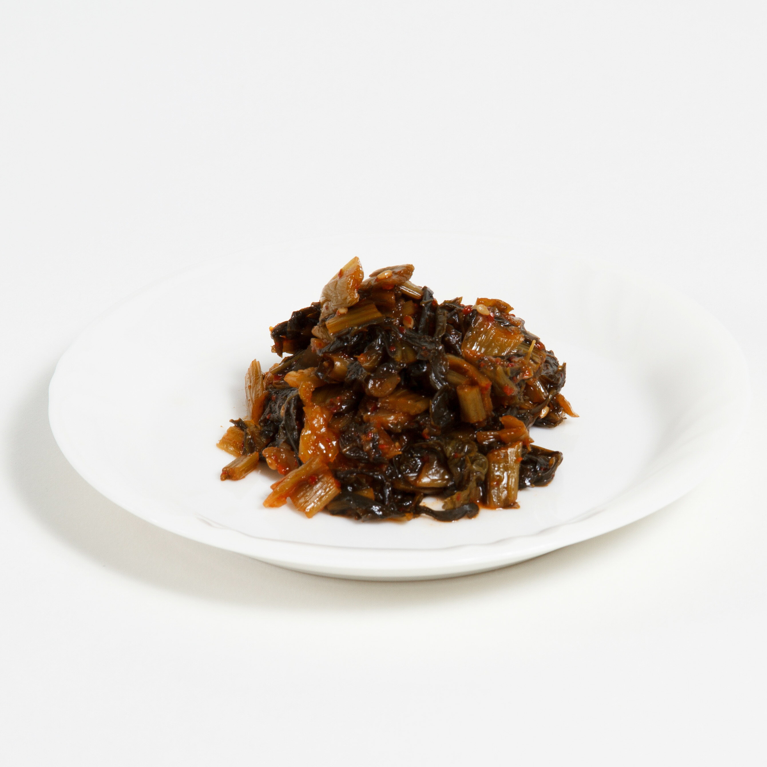 岡本商店 製造直販 野沢菜キムチ 瓶詰タイプ 255g 野沢菜 惣菜 信州 長野県 北信州 木島平 特産品 キムチ味 お酒のお供