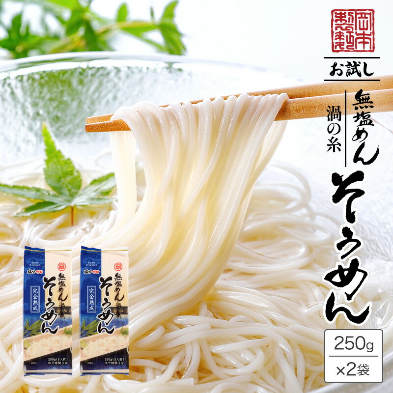 【送料無料】無塩そうめん【6食分