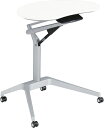 オカムラ Risefit3 ライズフィット3 手動 昇降デスク MS91JL そら豆形 支柱/脚 シルバーメタリック 天板幅720 奥行450 高さ665〜1000(mm) 机 テーブル パソコンデスク(3)