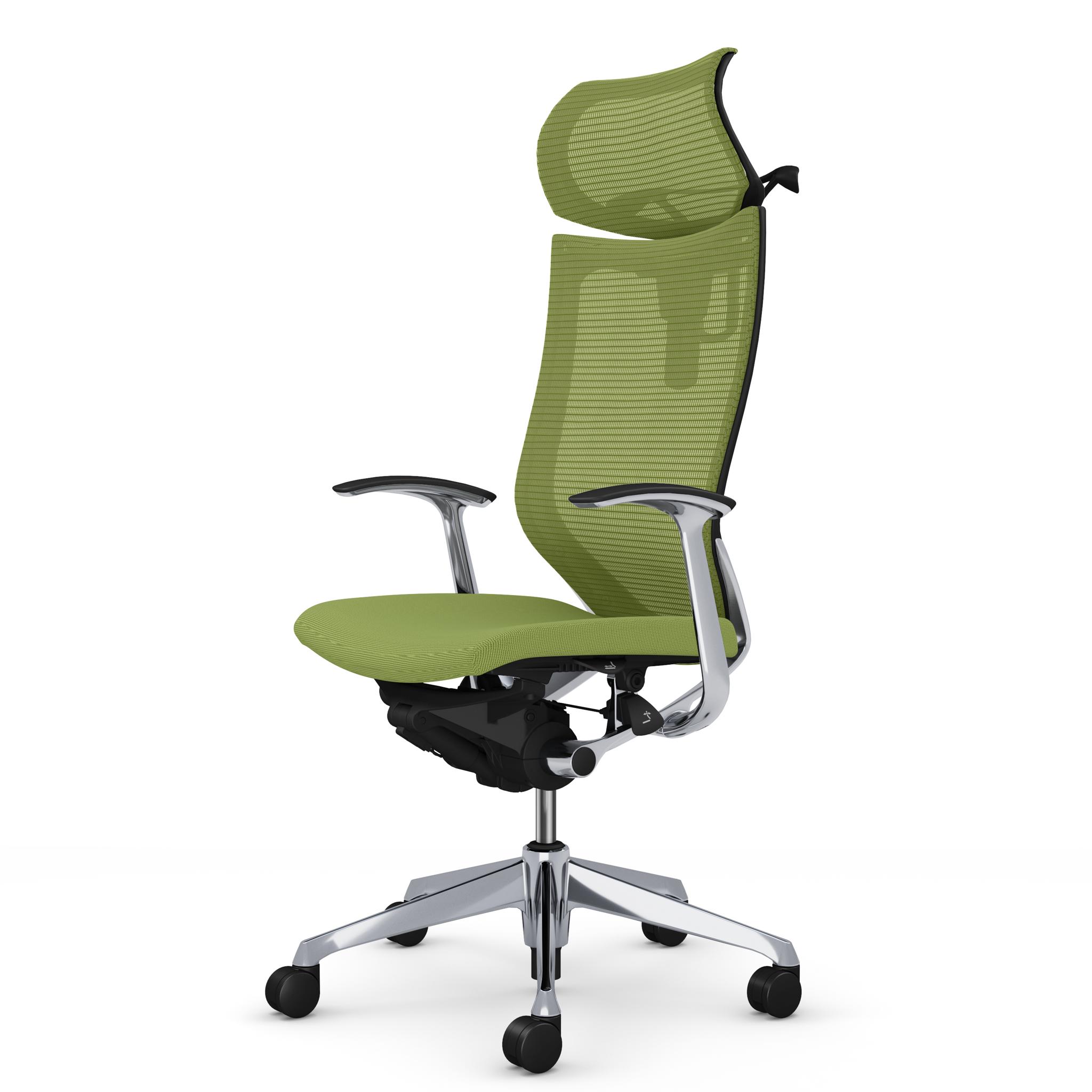 バロン EXハイバック 可動ヘッドレスト 固定肘 座クッション ポリッシュフレーム ブラックボディ ハンガー付 ナイロンキャスター 新仕様