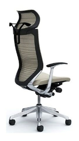 オカムラ Baron バロン チェア エクストラハイバック 固定ヘッドレスト ハンガー付...