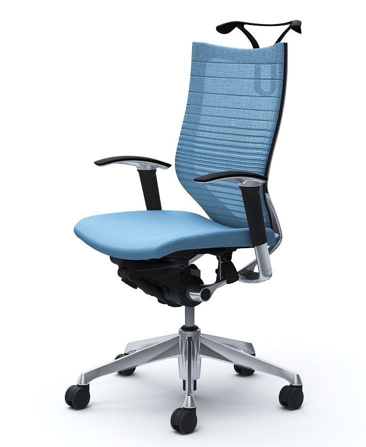 オカムラ Baron バロン チェア ハイバック ハンガー付き ポリッシュフレーム ブラックボディ アジャストアーム グラデーションサポートメッシュ クッション座 ウレタンキャスター CP86LR