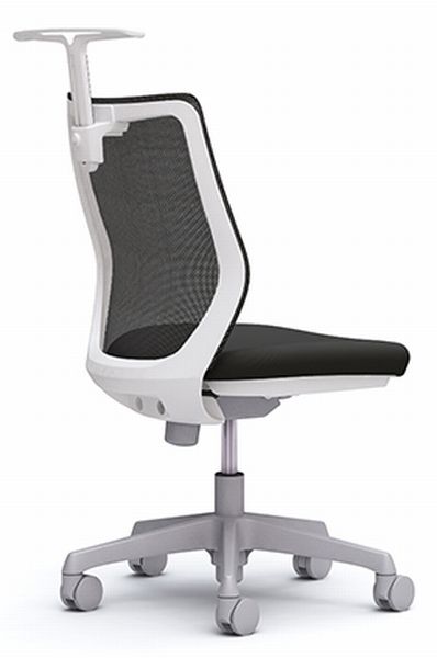 オカムラ CG-Mチェア CG12WR 肘なし 背メッシュ ホワイトフレーム ナイロンキャスター ハンガー付 【送料無料】 在宅ワーク テレワーク リモートワーク 書斎 パソコンチェア [2]