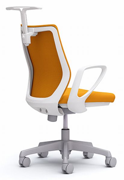 オカムラ CG-Mチェア CG28WR 固定肘 背パッド ホワイトフレーム ナイロンキャスター ハンガー付 【送料無料】 在宅ワーク リモートワーク テレワーク 書斎 イス パソコンチェア [2]