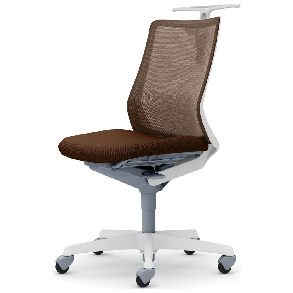 Rakuten - オカムラ Fluent フルーエント チェア ローバック 肘なし ホワイトフレーム ゴムキャスター ハンガー付 CB32XW