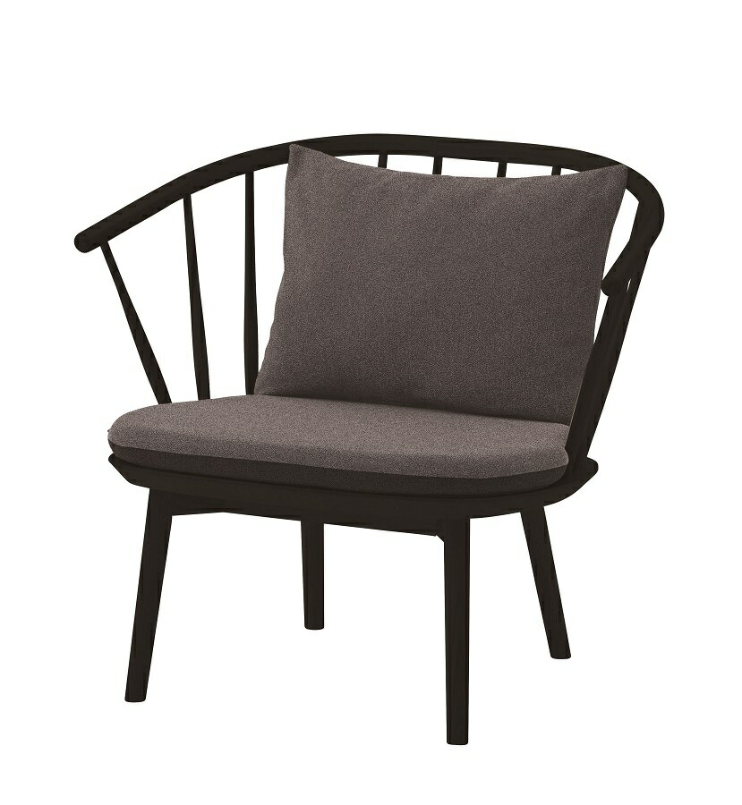 オカムラ Shared Space シェアードスペース スポークチェア ラウンジタイプ ローバック ブラックフレーム 【完成品】