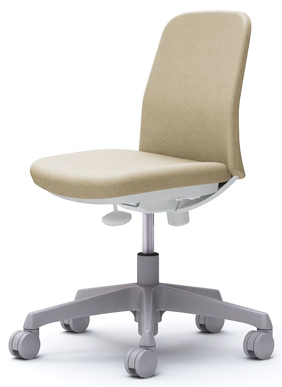 オカムラ Lives Entry Chair ライブス エントリーチェア コンパクトタイプ 肘なし ホワイトボディ 張地：インターロック CD13BW