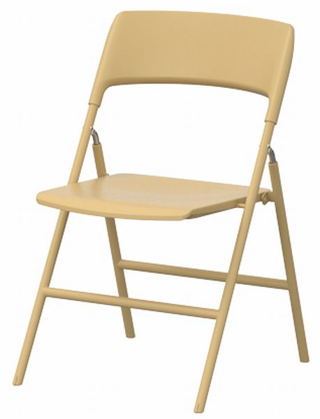 オカムラ Lives ライブス フォールディングチェア プレーンタイプ イエロー 8159DZ 【完成品】 在宅 在宅勤務 テレワーク リモートワーク 折りたたみイス パイプイス