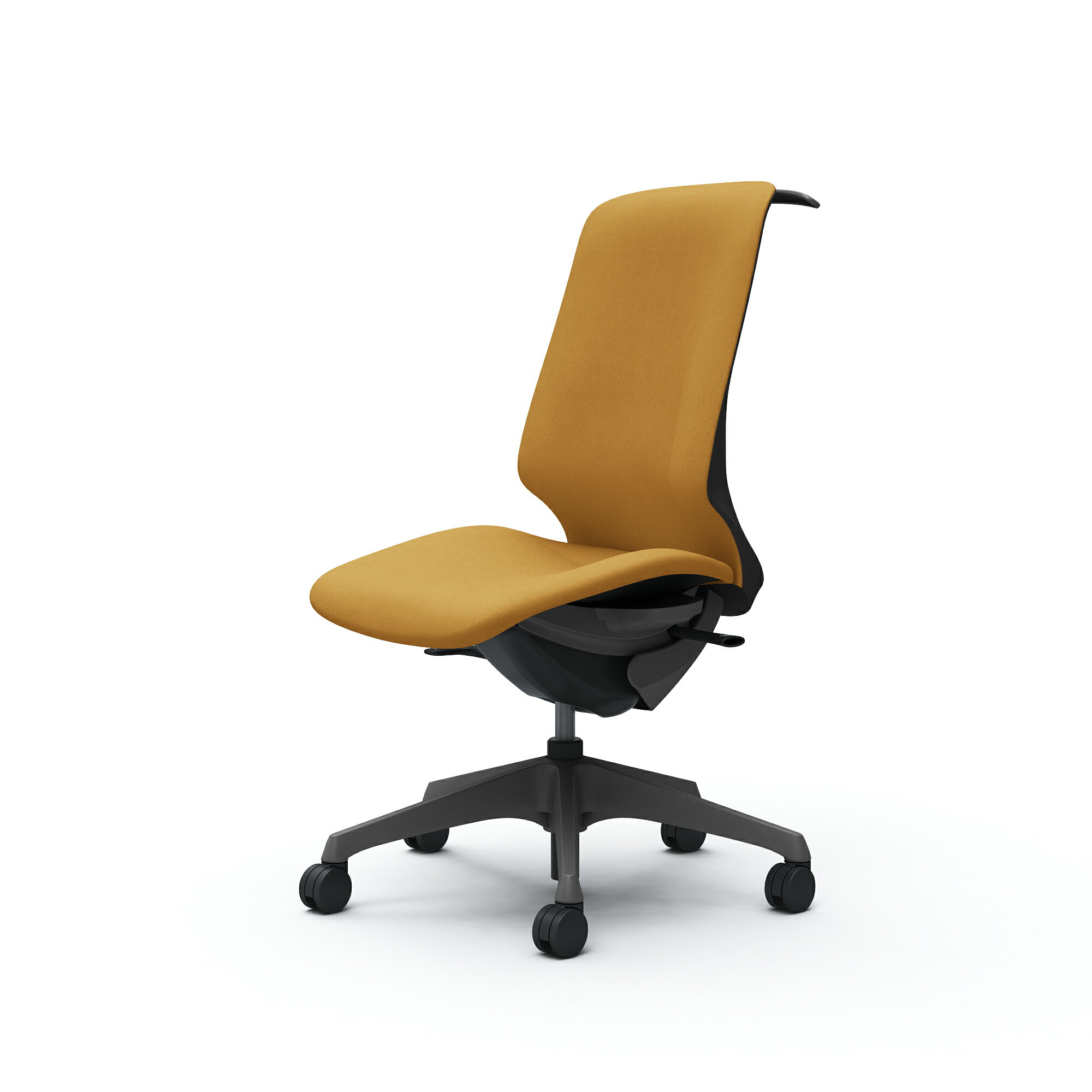 オカムラ Spher スフィア ハイバック 肘なし 座面奥行調節なし ボディカラー：ダークグレー キャスター：ナイロン 張地：インターロック ハンガー付 CT1DAE