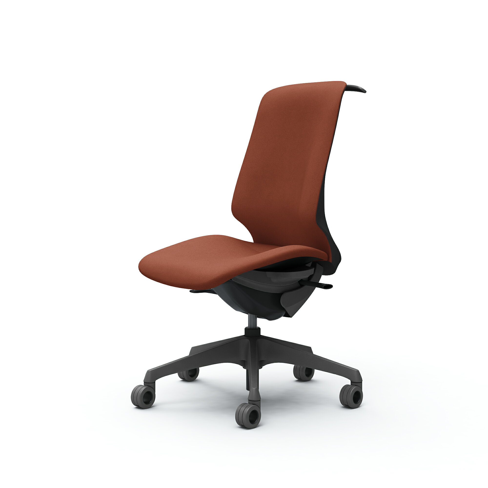 オカムラ Spher スフィア ハイバック 肘なし 座面奥行調節なし ボディカラー：ダークグレー キャスター：ウレタン 張地：インターロック ハンガー付 CT1DFE