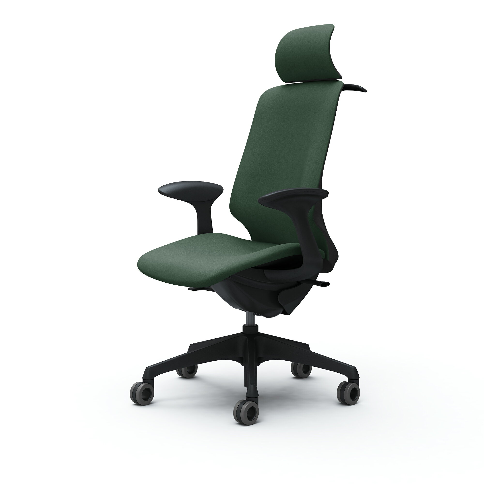 オカムラ Spher スフィア エクストラハイバック デザインアーム 座面奥行調節なし ボディカラー：ブラ..