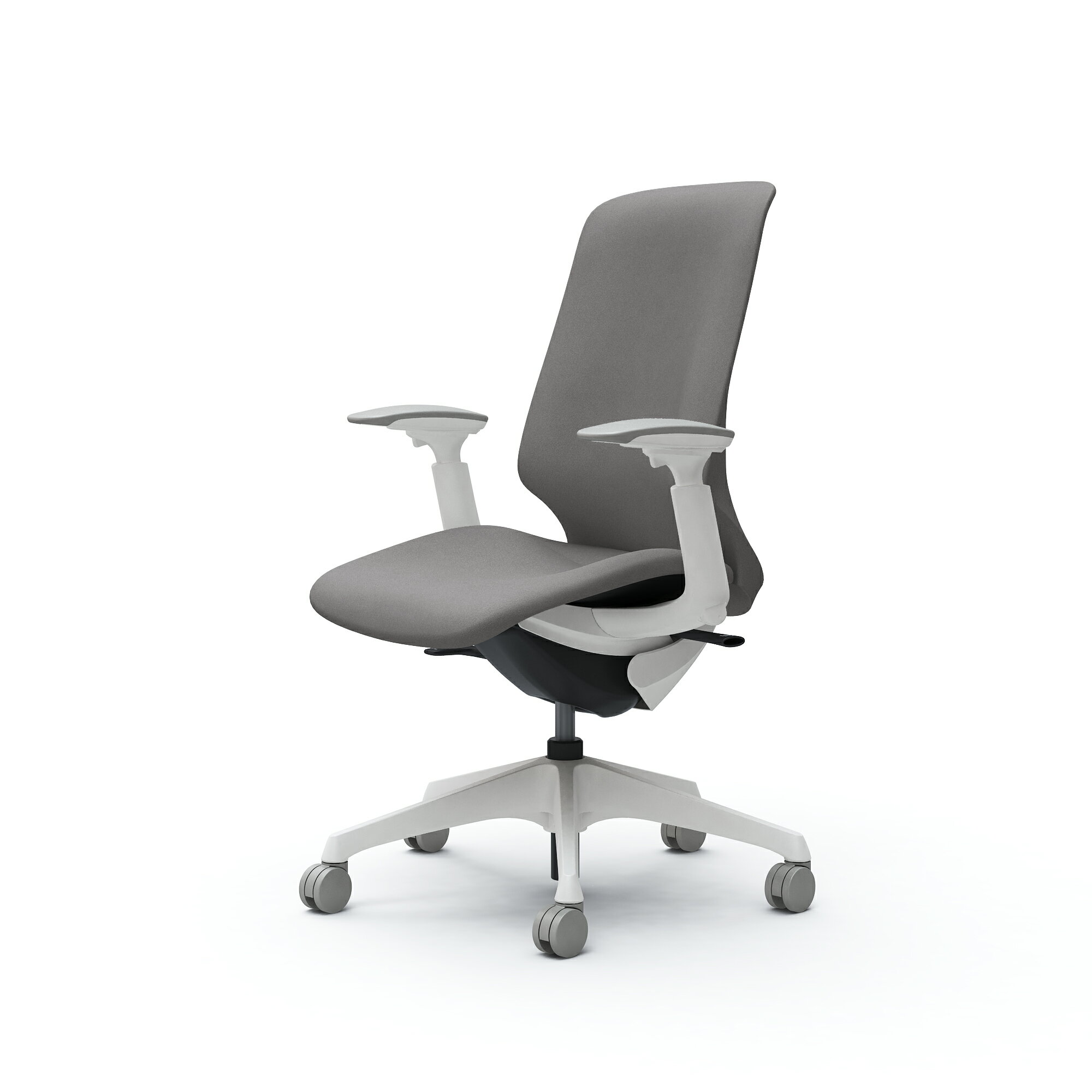 オカムラ Spher スフィア ハイバック アジャストアーム 座面奥行調節なし ボディカラー：ホワイト キャスター：ナイロン 張地：インターロック CT4CAC