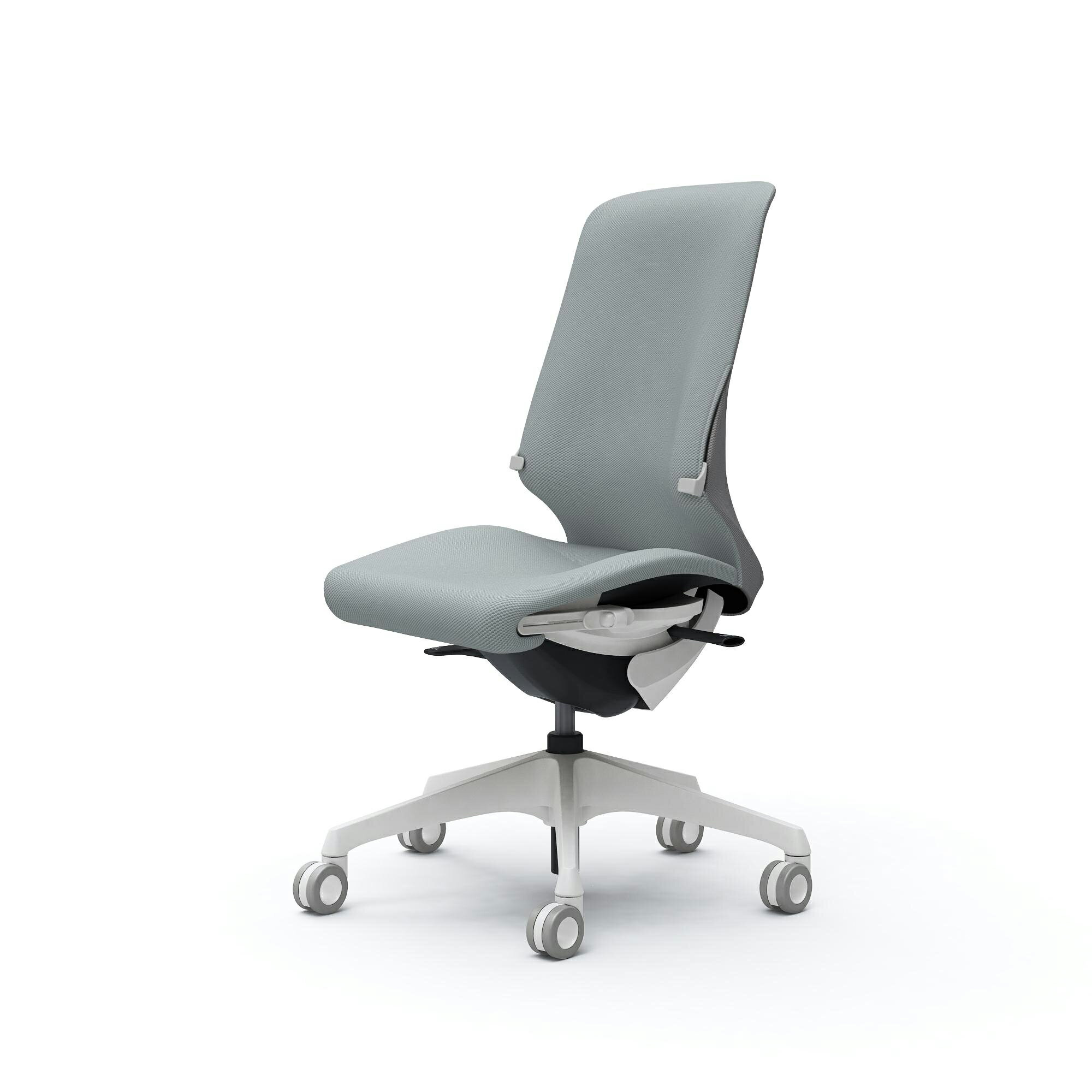 Spher スフィア ハイバック 肘なし 座面奥行調節あり ボディカラー：ホワイト キャスター：ウレタン 張地：リネット ランバーサポート付 CT1AFD