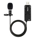 FIFINE USBピンマイク ミニクリップマイク コンデンサーマイク 単一指向性 イヤホン端子付き 音声モニタリング可能 PC用マイク ネット通話 ゲーム実況 ライブ配信 録音 在宅勤務 会議用 Windows/