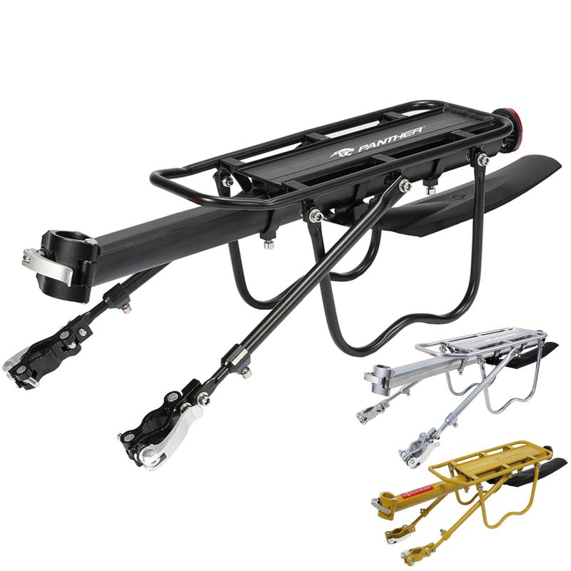 Rakuten - PANTHER (パンサー) 自転車荷台 リアキャリア 荷物貨物ラック 安全耐荷重50KG 軽量 ワンタッチ 取り付け簡単 クイックリリース方式 アルミニウム合金素材 耐久性 自転車荷物キャリア サイズ調