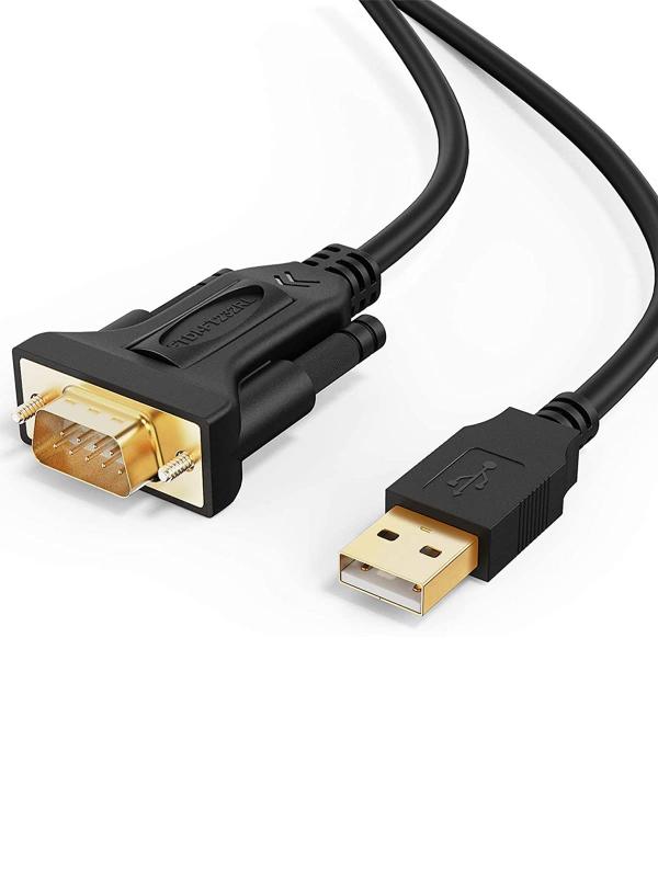 USB to RS232 アダプタ, 【PL2303チップセット内蔵】金メッキUSB 2.0（オス）- RS232 （オス） DB9ピン シリアル変換ケーブル Windows 10 / 8.1 / 8 / 7 / Vista/XP / 2000 / Linux/Mac OS 10.6対応 ブラック 1m【高速データ転送】このUSB 2.0からRS232オスDB9シリアルケーブル経由で、モデムのようなシリアルDB9（9ピン）デバイスをコンピュータに搭載したUSBポートに接続します。USBポート側は1Mbpsのデータ転送速度を対応します。