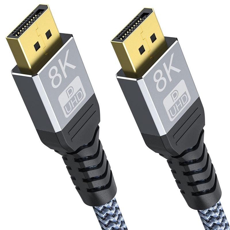 ディスプレイポートケーブル DisplayPort 1.4 ケーブル 8K 5K 4K DPケーブル オス to オス 双方向伝送 映像 音声同期出力 ダイナミックHDR 3Dビデオ 金メッキコネクター ナイロン編み ゲーミングモニター対応