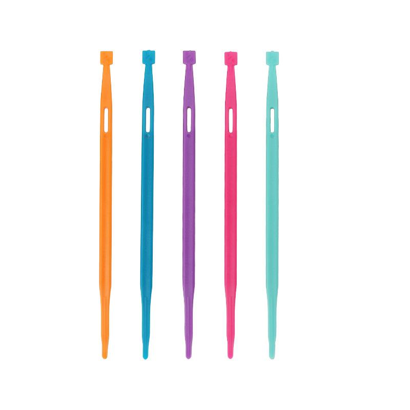 Hand-Sewing Threads - 手芸用品 裁縫小物 家庭 帯通し器 紐通し器 ランヤード針 コード通し針 プラスチック針棒 ゴム通し工具 ウエストゴム通し 糸通し器 黄 ピンク 紫