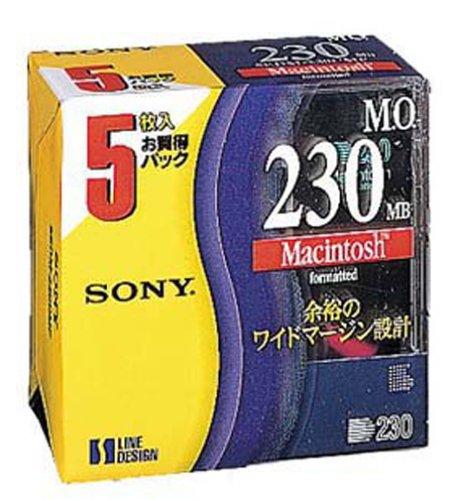SONY 3.5型 MOディスク 230MB 5枚 5EDM-230CMFS‐LINE DESIGNカートリッジ採用余裕のワイドマージン