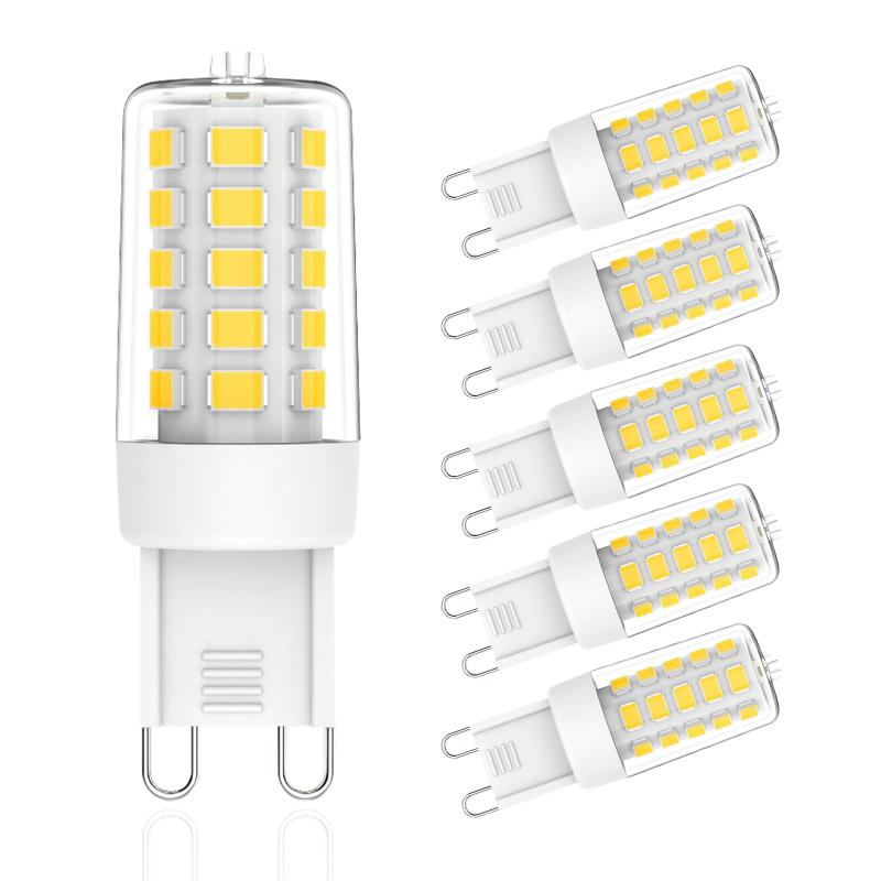 G9 LED電球 G9口金 セラミックス LEDランプ 非調光 4W 400lm 全方向広配光 電球色2700K 40Wハロゲンランプ相当 5個セット
