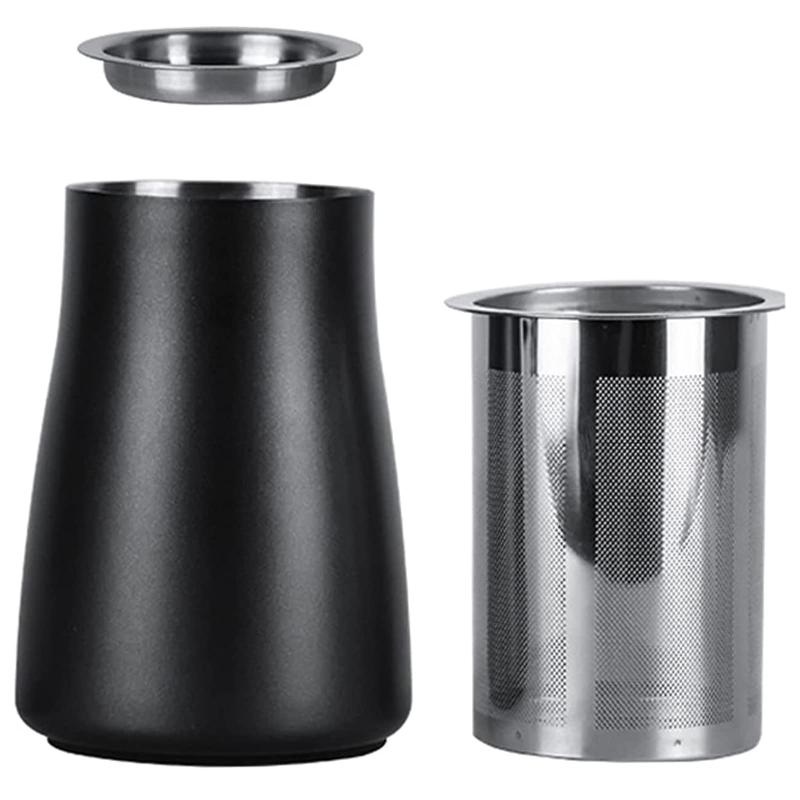 ステンレスコーヒーふるい 粉ふり缶 蓋付き ココア チョコレート コショウ…