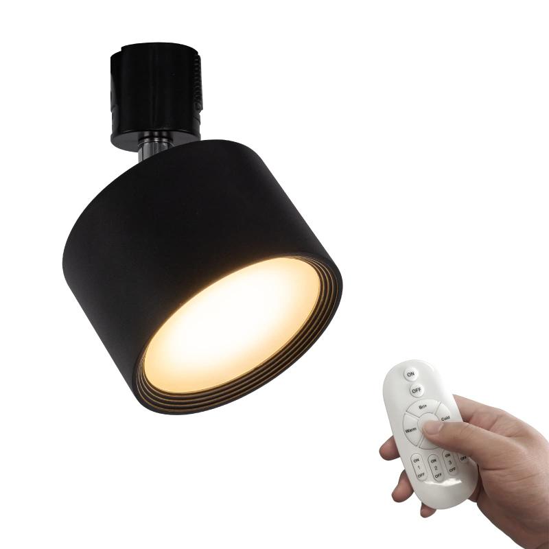 FSLiving 9W(100W相当) ダウンライト リモコン付き 調光 調色 角度調節可 ライティングレールライト LED内蔵 スポットライト ライティングレール照明 天井 ダイニング リビング用