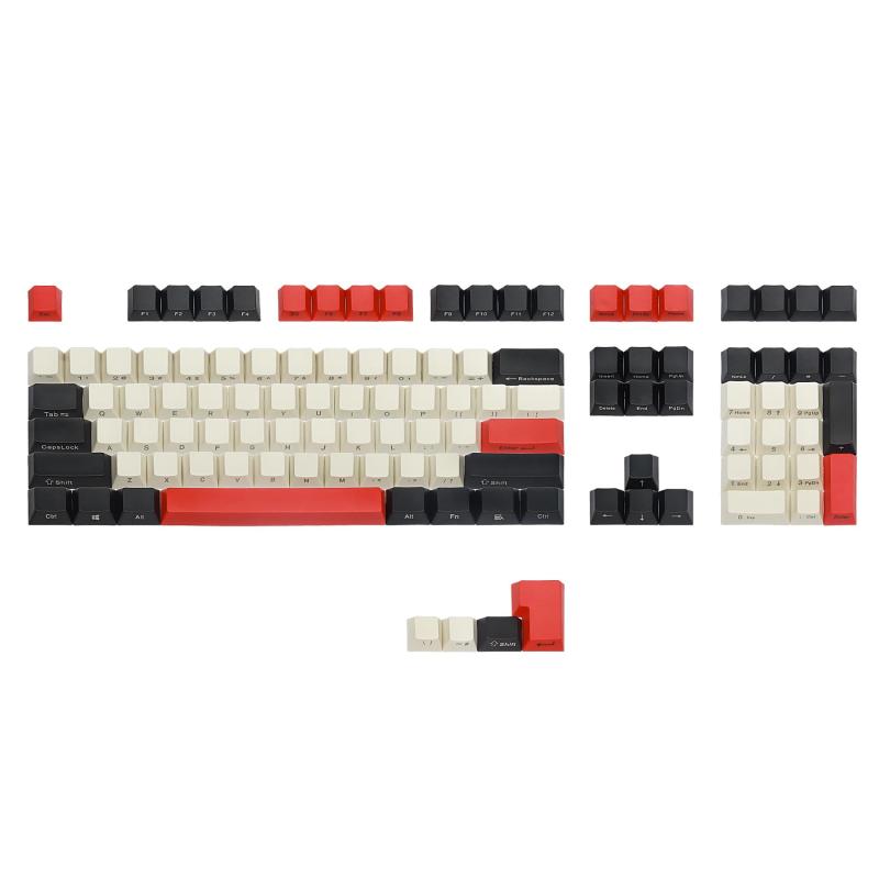 Happy Balls PBT キーキャップ 側/前方 印刷 ANSI/ISO レイ アウト キー セット 半 プロファイル 非 バック ライト 厚 チェリー MX キーキャップ 60％ / 87 TKL / 108 分 104 MX、 機械的 ゲーム