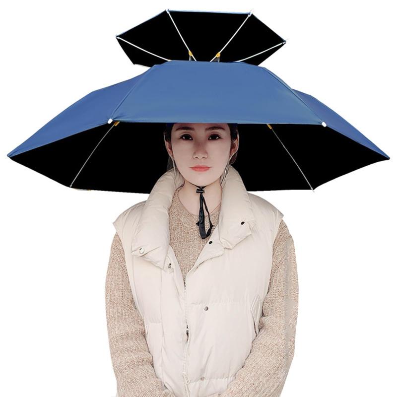 ZEWZE かぶる傘 ハンズフリー レジャーハット 帽子型 日傘 かさ 折りたたみ 釣り小雨 梅雨 熱中症対策 日焼け防止 日よけ 雨具 農作業 スポーツ観戦 暑さ対策 アウトドア ひがさ ガーデニング