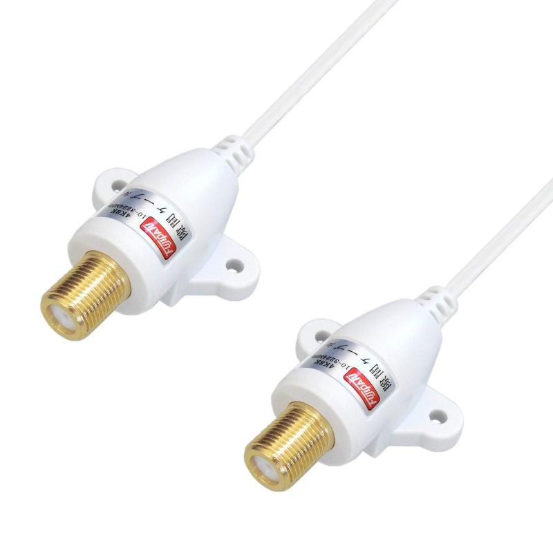 F-Factory 隙間ケーブル スキマケーブル サッシケーブル アンテナケーブル 0.5m/50cm 4K 8K/BS/CS/地デジ対応 極細型 F型接栓タイプ パラボラアンテナ/衛星アンテナ